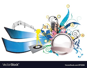 Concert poster with label vector image