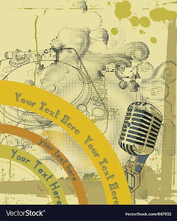 Concert poster with microphone vector image