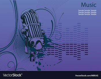 Concert poster with microphone vector image