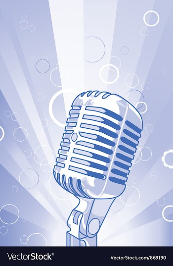 Concert poster with microphone vector image