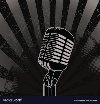 Concert poster with microphone vector image