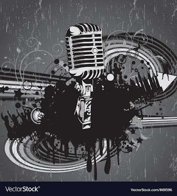 Concert poster with microphone vector image