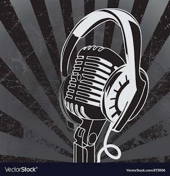 Concert poster with microphone vector image