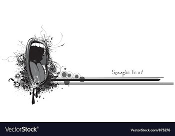 Concert poster with mouth vector image