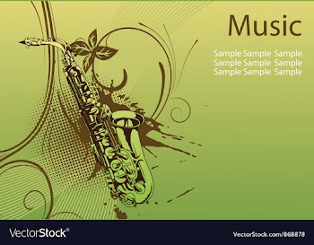 Concert poster with saxophone vector image