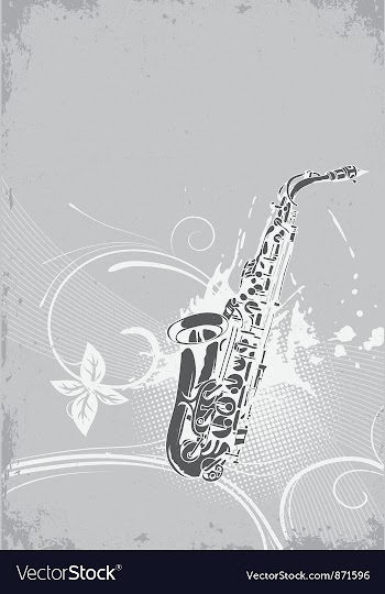 Concert poster with saxophone vector image