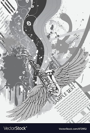 Concert poster with saxophone vector image