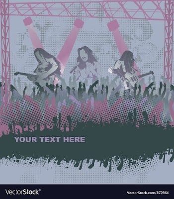 Concert poster with singer vector image