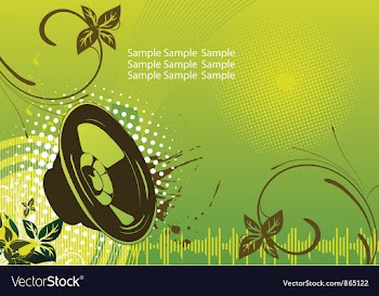 Concert poster with speaker vector image