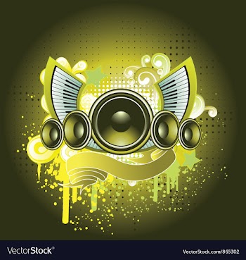 Concert poster with speaker vector image