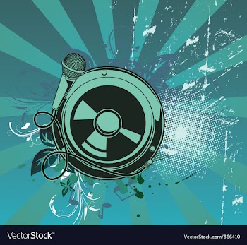 Concert poster with speaker vector image