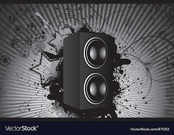 Concert poster with speaker vector image