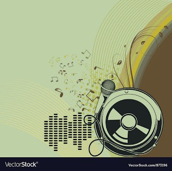 Concert poster with speaker vector image