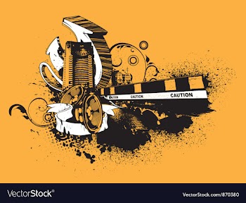 Concert poster with speakers and 3d arrows vector image