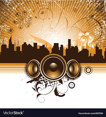 Concert poster with speakers vector image