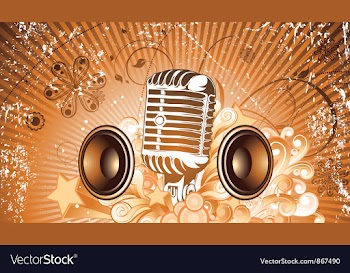 Concert poster with speakers vector image
