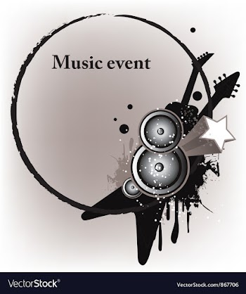 Concert poster with speakers vector image