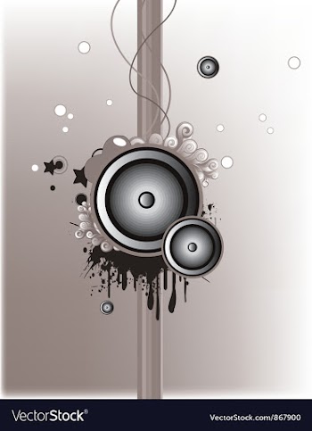 Concert poster with speakers vector image