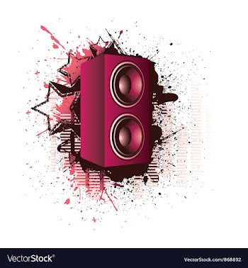 Concert poster with speakers vector image
