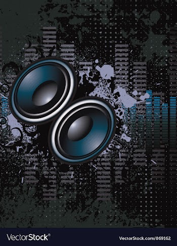 Concert poster with speakers vector image