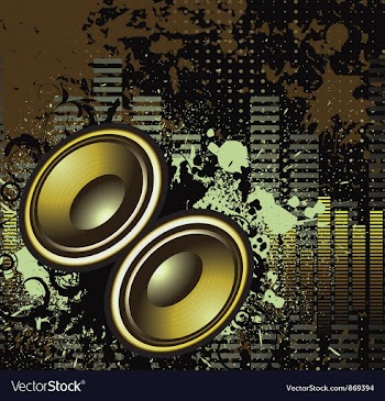 Concert poster with speakers vector image