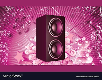 Concert poster with speakers vector image