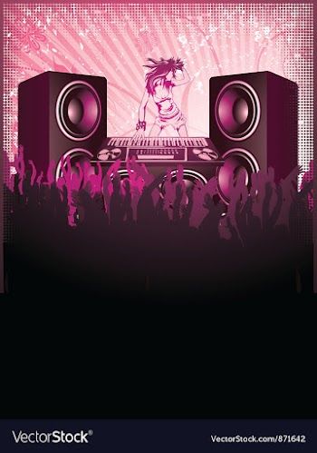 Concert poster with speakers vector image