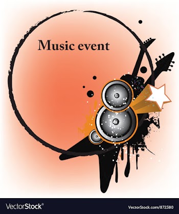 Concert poster with speakers vector image