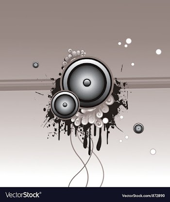 Concert poster with speakers vector image