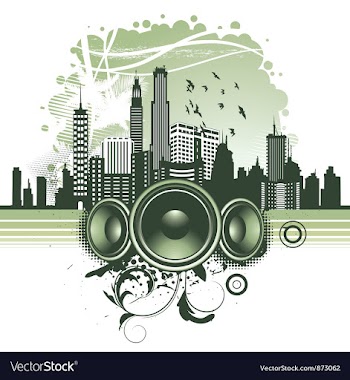 Concert poster with speakers vector image