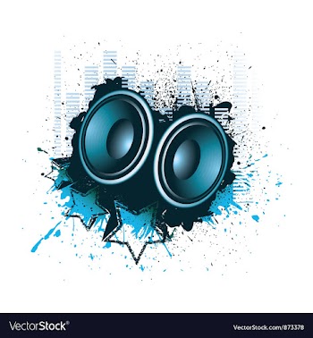 Concert poster with speakers vector image