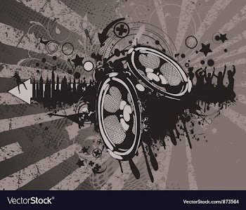 Concert wallpaper with speakers vector image