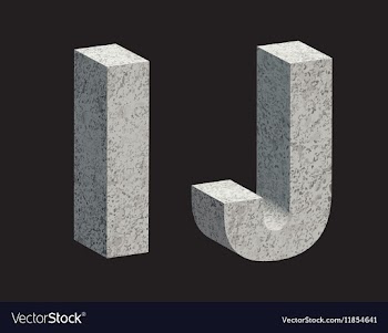  					Concrete 3D letters vector image														