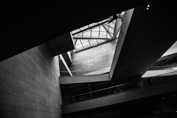 Concrete Building Interior in Closeup Photo