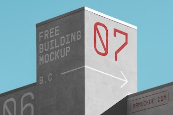 Concrete Building PSD Mockup