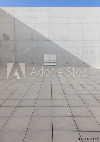 Concrete courtyard