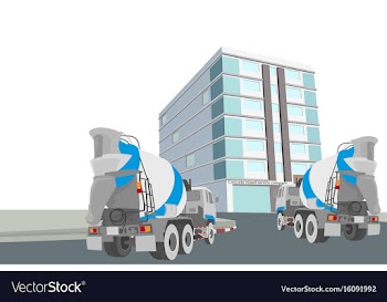Concrete mixed service scene vector image