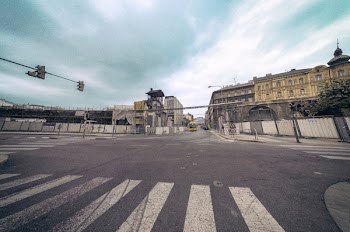 Concrete Road Cross Intersection