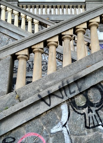 Concrete Stairs With Graffiti