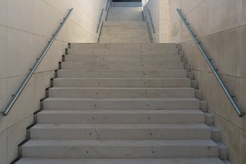 Concrete Stairway with Metal Handrails · Free Stock Photo