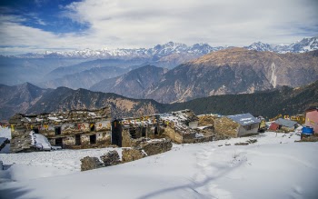 Concrete Structure on Mountain Range
