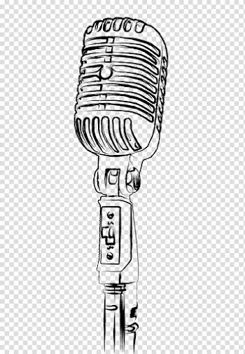 Condenser microphone , Microphone Drawing , line drawing transparent background PNG clipart