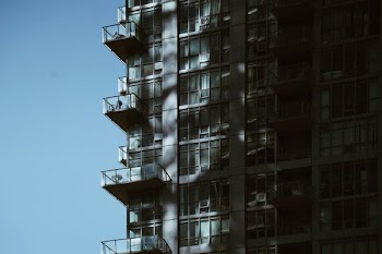 Condo Building Balconys In Shade