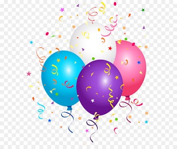 Confetti Balloon Paper Clip art - Balloons and Confetti PNG Clipart Image 