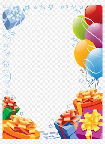 Confetti Clipart Birthday Frames - Happy Birthday Transparent Frame