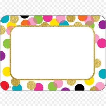 Confetti Name Tags Labels Office Supplies Sticker - chemicals border 