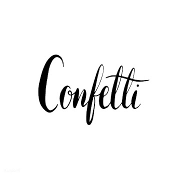 Confetti wording typography style vector | Free stock vector - 517747