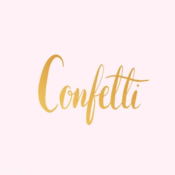 Confetti wording typography style vector | Free stock vector - 517764