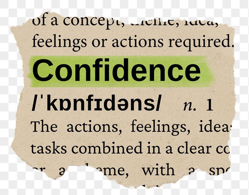 Confidence png word sticker, torn | Free PNG - rawpixel