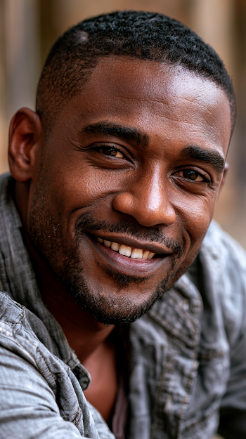Confident Black Man in Casual Attire - Lifestyle Portrait
